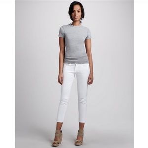PAIGE • Kylie Crop Optic White Skinny Jeans